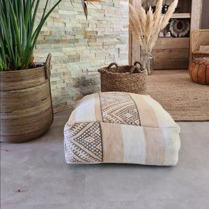 Moroccan Berber Kilim Pouf Floor Pillow